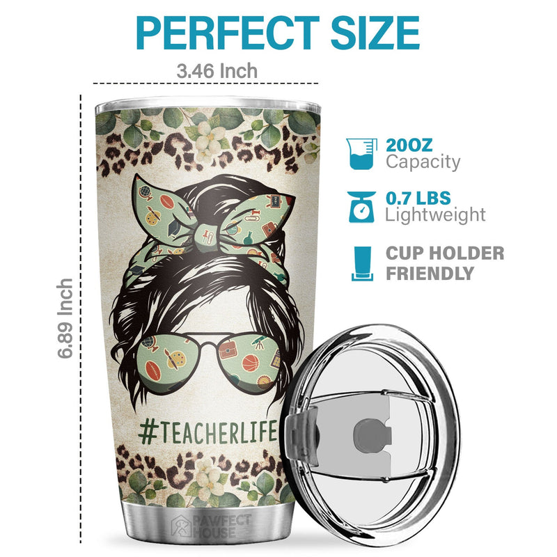 Being A Teacher Is Easy It's Like Riding A Bike - Tumbler - Appreciation, Graduation, Retirement, Thank You Gift For Teacher, Teacher Gift From Students