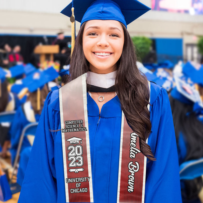 Gift For Graduation's Day, Class Of 2024 - Upload Image, Personalized Graduation Stole