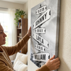 Where Love Never Ends - Family Personalized Custom Vertical Canvas - Gift For Family Members