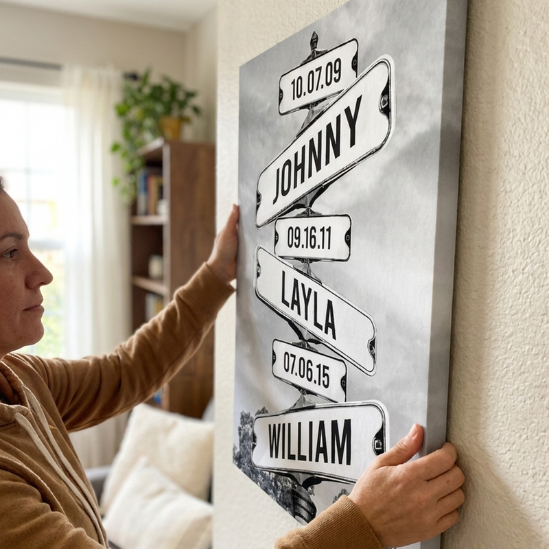 Where Love Never Ends - Family Personalized Custom Vertical Canvas - Gift For Family Members