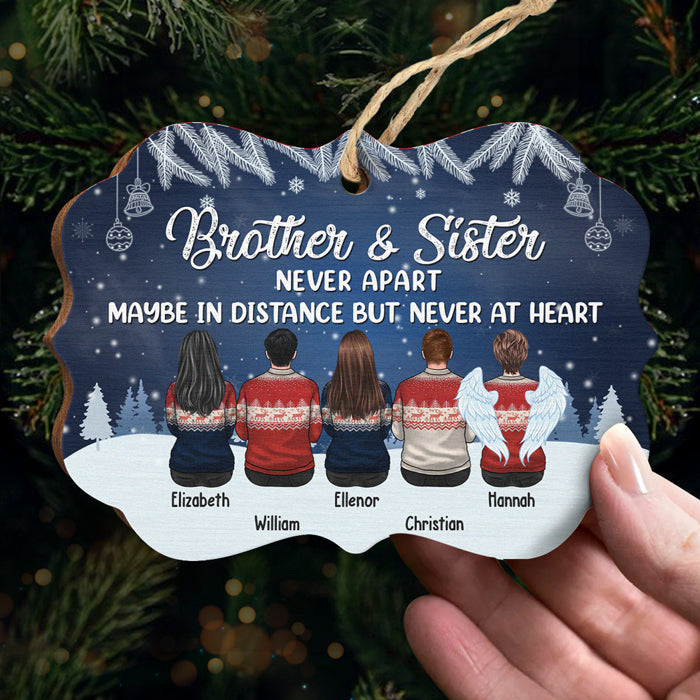 The Love Between Brother & Sister Is One Of Life's Greatest Blessings - Personalized Custom Benelux Shaped Acrylic, Wood, Aluminum Christmas Ornament - Gift For Siblings, Christmas Gift