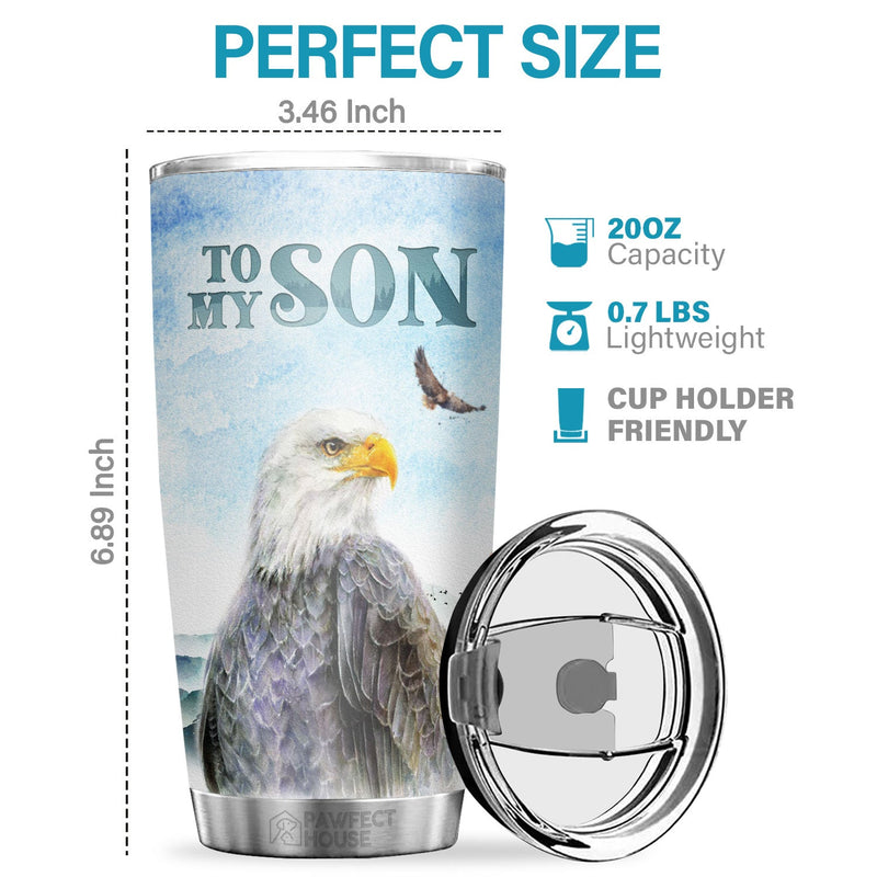 When You Need Me, I'll Step Out Of The Shadows - Tumbler - To My Son, Gift For Son, Son Gift From Dad, Birthday Gift For Son