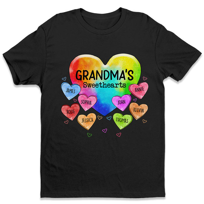 Nana's Sweethearts - Family Personalized Custom Unisex T-shirt, Hoodie, Sweatshirt - Mother's Day, Birthday Gift For Mom, Grandma