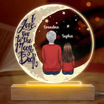 I Love You More Than Anything - Family Personalized Custom Round Shaped 3D LED Light - Mother's Day, Birthday Gift For Grandma, Granddaughter