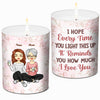 This Reminds How Much I Love You - Family Personalized Custom Smokeless Scented Candle - Mother's Day, Birthday Gift For Mom From Daughter