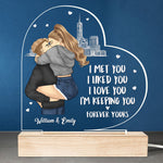 I Love You I'm Keeping You - Couple Personalized Custom Heart Shaped 3D LED Light - Gift For Husband Wife, Anniversary