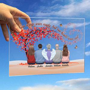 Forever & Ever, You'll Stay In My Heart - Memorial Personalized Custom Rectangle Shaped Acrylic Plaque - Sympathy Gift, Gift For Family Members