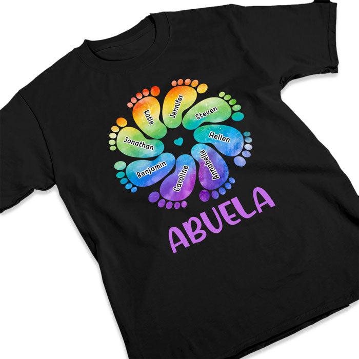 Happiness Is Being A Grandma - Family Personalized Custom Unisex T-shirt, Hoodie, Sweatshirt - Mother's Day, Birthday Gift For Grandma