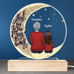 I Love You More Than Anything - Family Personalized Custom Round Shaped 3D LED Light - Mother's Day, Birthday Gift For Grandma, Granddaughter