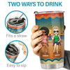I Love You To The Beach And Back - Bestie Personalized Custom Tumbler - Gift For Best Friends, BFF, Sisters