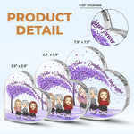Mom & Daughters, A Bond That Can't Be Broken - Family Personalized Custom Heart Shaped Acrylic Plaque - Mother's Day, Birthday Gift For Mom