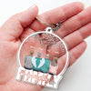 Family Is Everything - Family Personalized Custom Snow Globe Shaped Acrylic Keychain - Gift For Family Members