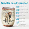 Mother Daughter Oh Crap - Family Personalized Custom Wine Tumbler - Mother's Day, Birthday Gift For Mother From Daughter
