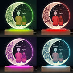 I Love You More Than Anything - Family Personalized Custom Round Shaped 3D LED Light - Mother's Day, Birthday Gift For Grandma, Granddaughter