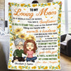 To My Loving Mom You Are A Sunflower - Family Personalized Custom Blanket - Mother's Day, Birthday Gift For Mom From Daughter