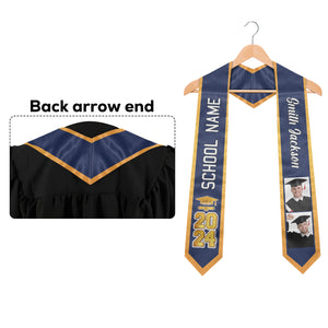Class Of 2024 So Done - Personalized Custom Graduation Stole - Upload Image, Graduation Gift