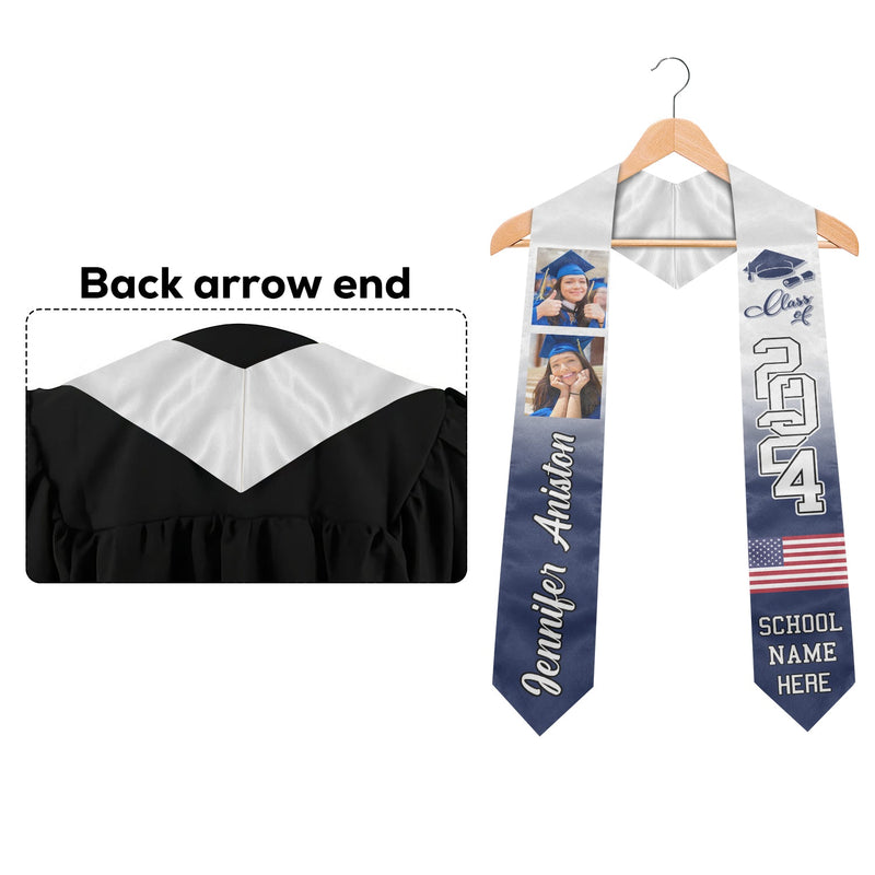 We Did It Class Of 2024 - Personalized Custom Graduation Stole - Upload Image, Graduation Gift