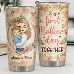 Custom Name First Mother's Day Gifts for Mom - Personalized Tumbler