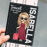 Travel Is My Therapy Gifts for Women - Passport Cover