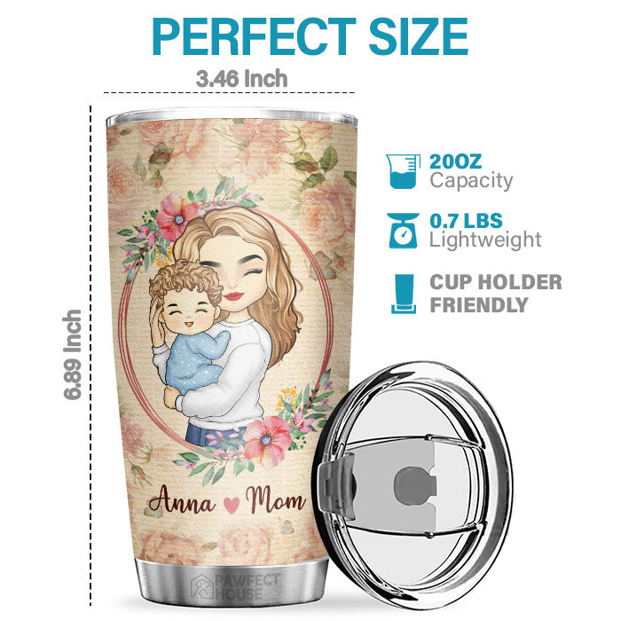 Our First Mother's Day Together - Family Personalized Custom Tumbler - Mother's Day, Birthday Gift For First Mom