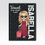 Travel Is My Therapy Gifts for Women - Passport Cover