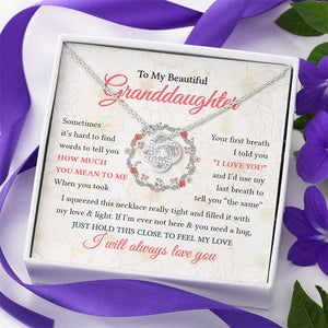 I Filled This Necklace With My Love & Light - Family Love Knot Necklace - Gift For Granddaughter