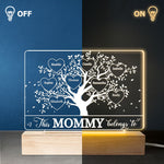 This Grandma Belongs To - Family Personalized Custom Rectangle Shaped 3D LED Light - Mother's Day, Birthday Gift For Mom, Grandma