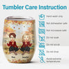 The Love Between Us Is Forever - Family Personalized Custom Wine Tumbler - Mother's Day, Birthday Gift For Mother From Daughter
