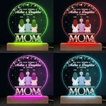 The Love Between A Mother And Daughters Is Forever - Family Personalized Custom Snow Globe Shaped 3D LED Light - Mother's Day, Birthday Gift For Mom