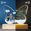 Once By My Side, Forever In My Heart - Memorial Personalized Custom Butterfly Shaped 3D LED Light - Sympathy Gift, Gift For Pet Owners, Pet Lovers