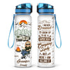 Grow Up To Be A Super Sexy Lady - Camping Personalized Custom Water Tracker Bottle - Gift For Camping Lovers