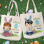 Official Egg Hunter - Family Personalized Custom Tote Bag - Gift For Family Members