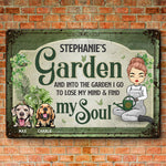 Custom Name Garden and Dog Lover Decor - Personalized Metal Sign