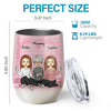 A Bond That Can’t Be Broken - Family Personalized Custom Wine Tumbler - Mother's Day, Birthday Gift For Mother From Daughter