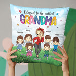 Blessed To Be Called Grandma - Family Personalized Custom Pillow - Mother's Day, Birthday Gift For Grandma