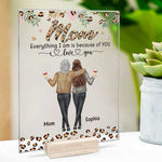 Custom Name Leopard Print Mother Daughter Gifts - Personalized Acrylic Plaque