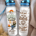 Custom Name Camping Gifts for Women - Personalized Water Tracker Bottle