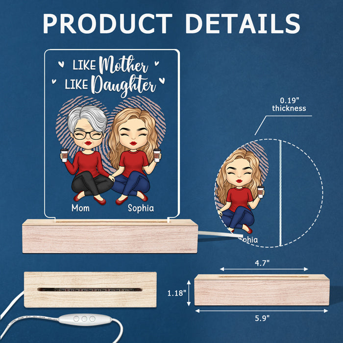 Mother, You're Forever Our Friend - Family Personalized Custom Rectangle Shaped 3D LED Light - Mother's Day, Birthday Gift For Mom
