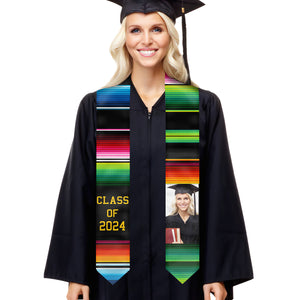 Class Of 2024 Graduate - Personalized Custom Graduation Stole - Upload Image, Graduation Gift