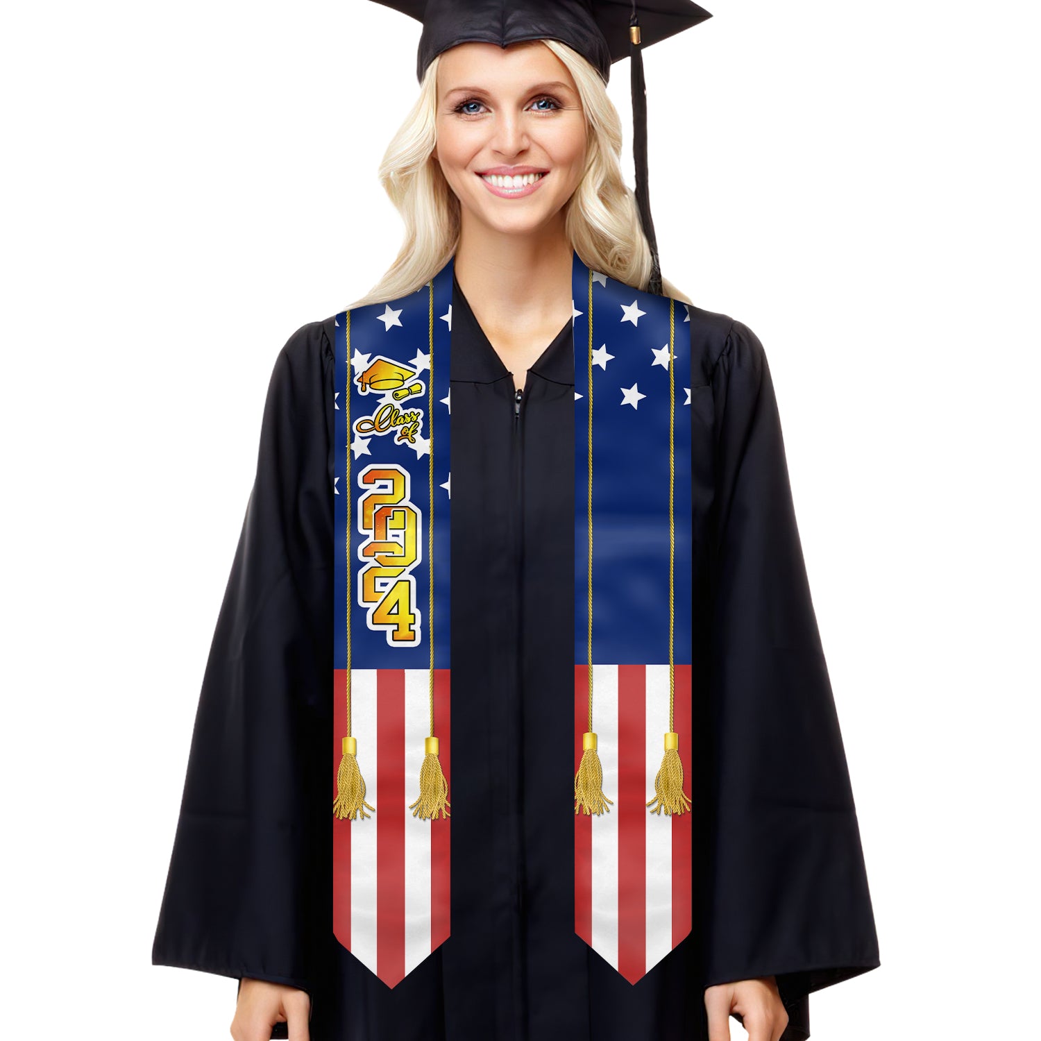 Black First Gen Proud Graduation Stole – Graduation Cap and Gown