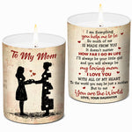 I Am Everything You Help Me To Be - Family Personalized Custom Smokeless Scented Candle - Gift For Mom From Daughter