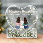 Custom Name Mother Daughter Gifts for Mom - Personalized Shaped Acrylic Plaque