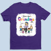 Living Loving Grandma Life - Family Personalized Custom Fake Bleach T-Shirt - Mother's Day, Birthday Gift For Grandma