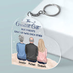 Custom Name Family Memorial Gifts for Siblings - Personalized Acrylic Keychain