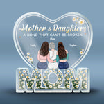 Custom Name Mother Daughter Gifts for Mom - Personalized Shaped Acrylic Plaque