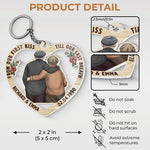 From Our First Kiss - Couple Personalized Custom Heart Shaped Acrylic Keychain - Gift For Husband Wife, Anniversary