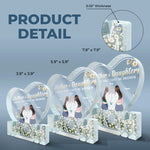 Custom Name Mother Daughter Gifts for Mom - Personalized Shaped Acrylic Plaque