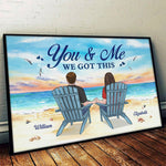 Custom Name Beach Couple Decor - Personalized Poster