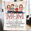 We Hope Every Time You Snuggle This Blanket - Family Personalized Custom Blanket - Mother's Day, Birthday Gift For Mom