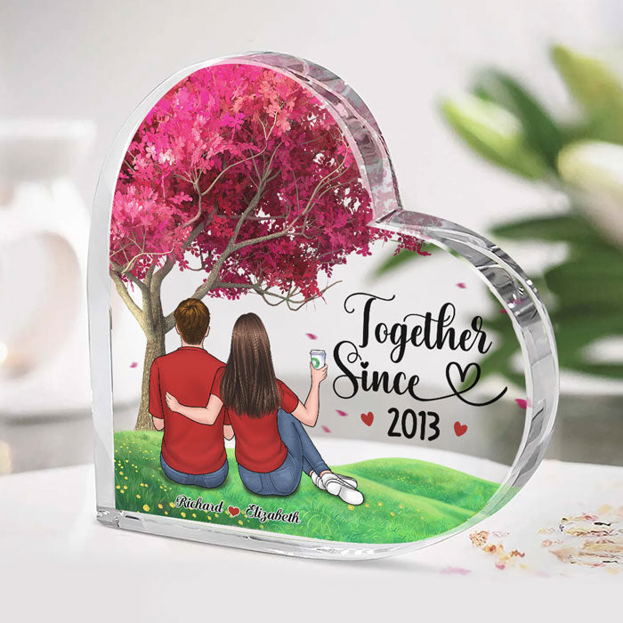 I'm Yours, You're Mine - Couple Personalized Custom Heart Shaped Acrylic Plaque - Gift For Husband Wife, Anniversary